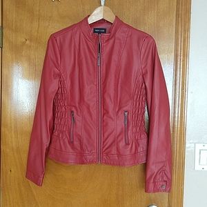 Red leather jacket